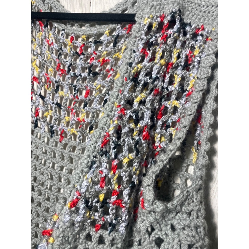 Handmade Crocheted Blouse/ Sweater Funky 70s Hippie